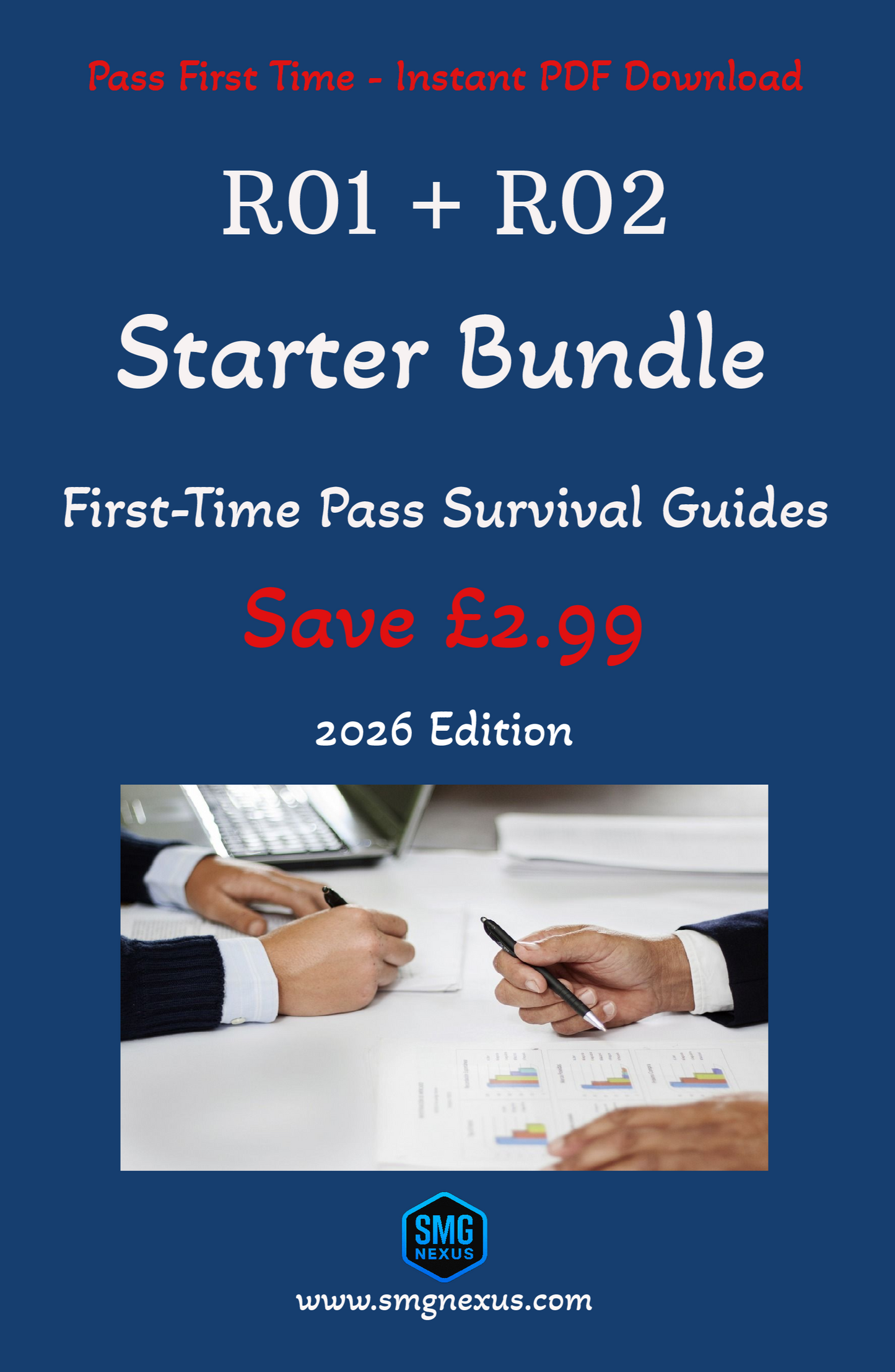 SMG Nexus R01 + R02 Starter Bundle - First-Time Pass Survival Guides (Digital Edition)